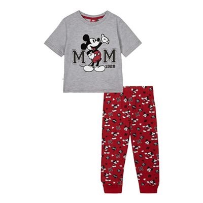 Boys' grey 'Mickey Mouse' pyjama set